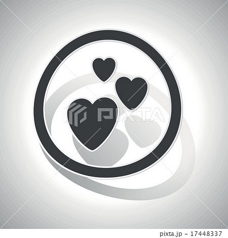 Love sign sticker, curved 17448337