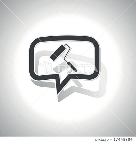 Curved paint roller message icon Curved paint roller message icon 17448384