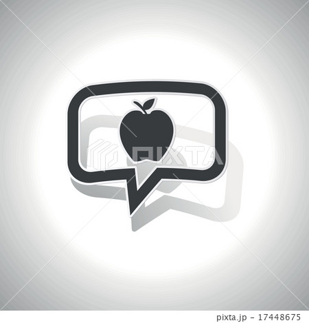 Curved apple message icon Curved apple message icon 17448675