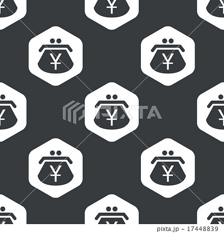 Black hexagon yen purse pattern 17448839