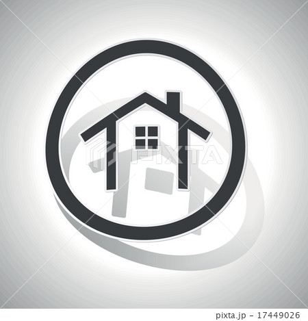 Curved cottage sign icon 17449026