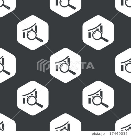 Black hexagon graphic examination pattern 17449055