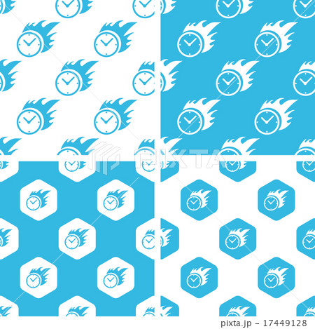 Burning clock patterns set 17449128