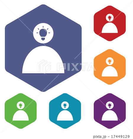 Idea icon, hexagon set 2 17449129