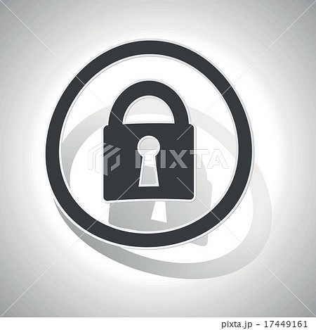 Locked sign sticker, curved 17449161