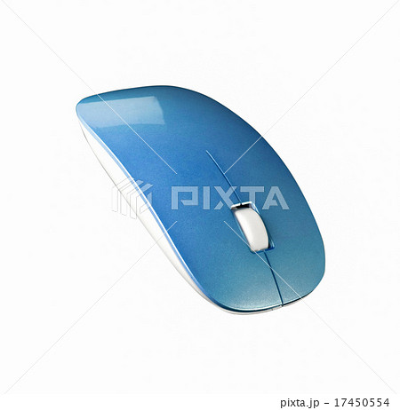 blue modern wireless computer mouse 17450554