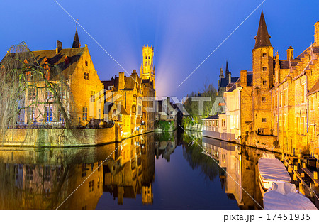 Bruges, Belgium at dusk. 17451935