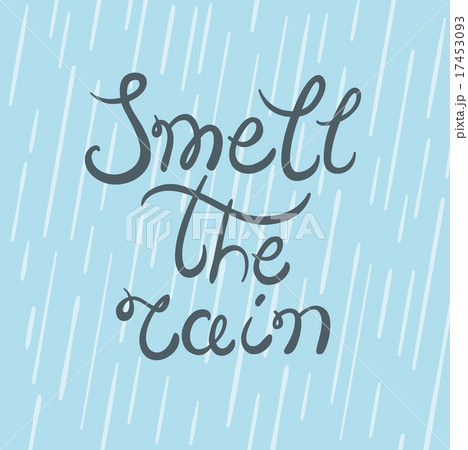 Smell the rain typography poster.  17453093
