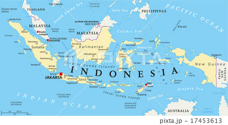 Indonesia Political Map 17453613