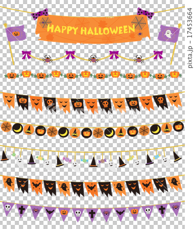 素材-ハロウィンフラッグ 17453664