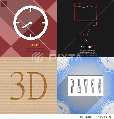 Set of abstract backgrounds with different web ico Set of abstract backgrounds with different web ico 17454419