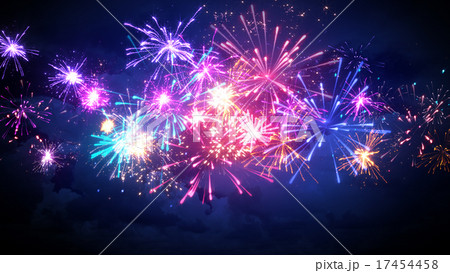 beautiful fireworks in night sky beautiful fireworks in night sky 17454458
