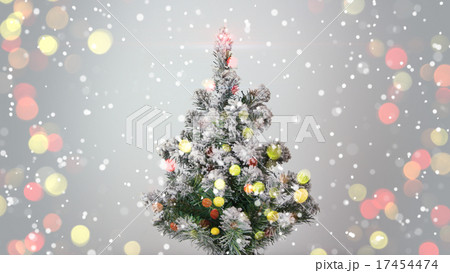 christmas tree and blurred lights christmas tree and blurred lights 17454474