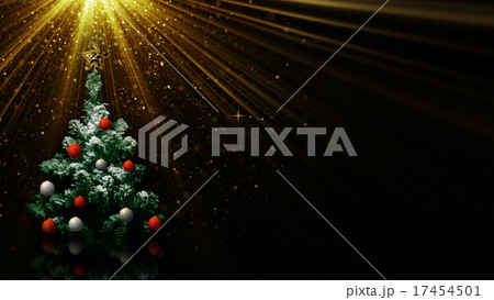 christmas tree in light rays 17454501