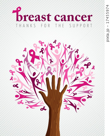 Breast cancer awareness pink ribbon hand tree Breast cancer awareness pink ribbon hand tree 17455974