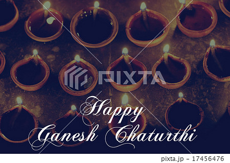 celebrating ganesh chaturthi with oil lamps, 17456476