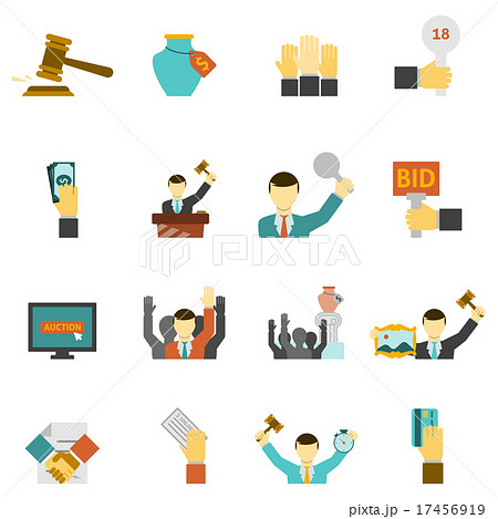 Auction Icons Set  17456919