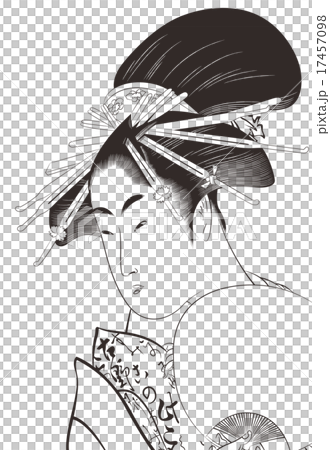 Utamaro Kitagawa beautiful image illustration 17457098