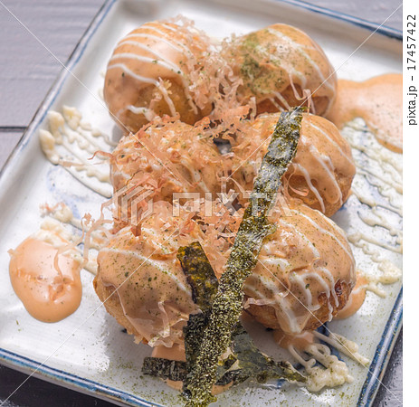 Fried Takoyaki balls dumpling - japanese food Fried Takoyaki balls dumpling - japanese food 17457422