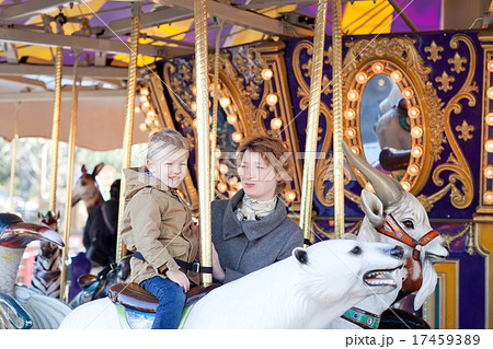 family at the amusement park family at the amusement park 17459389