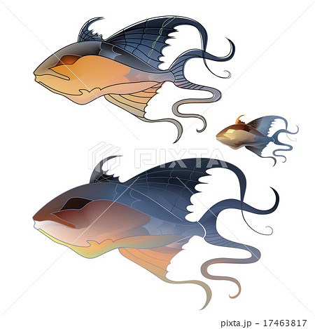 Fabulous illustration of fantastic fish delicate Fabulous illustration of fantastic fish delicate 17463817