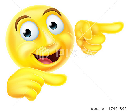 Emoji emoticon smiley pointing 17464395