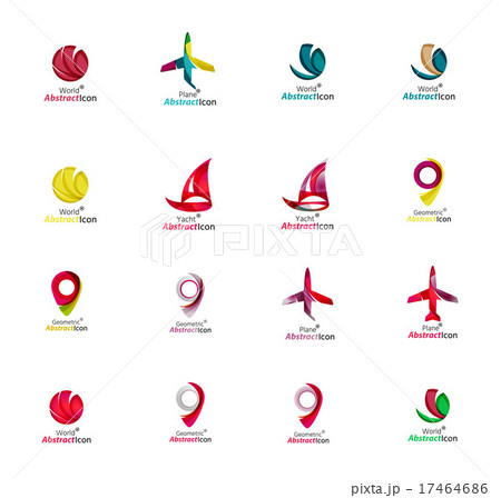 Set of abstract travel logo icons. Business, app Set of abstract travel logo icons. Business, app 17464686