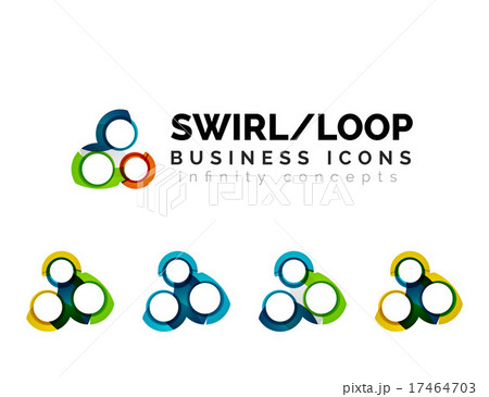 Set Of Infinity Concepts Loop Logo Designsのイラスト素材