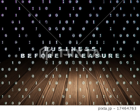 Finance concept: Business Before pleasure in room 17464763