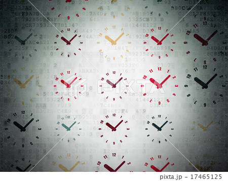 Time concept: Clock icons on Digital Paper Time concept: Clock icons on Digital Paper 17465125