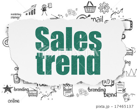 Advertising concept: Sales Trend on Torn Paper Advertising concept: Sales Trend on Torn Paper 17465137