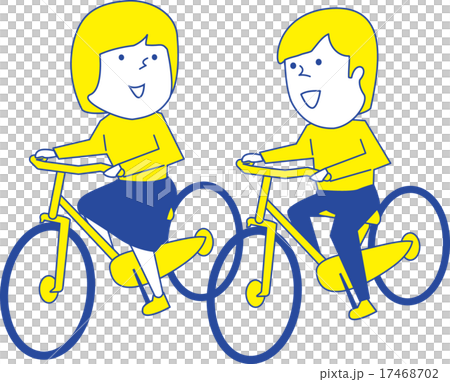 自転車の交通ルールのイラスト素材