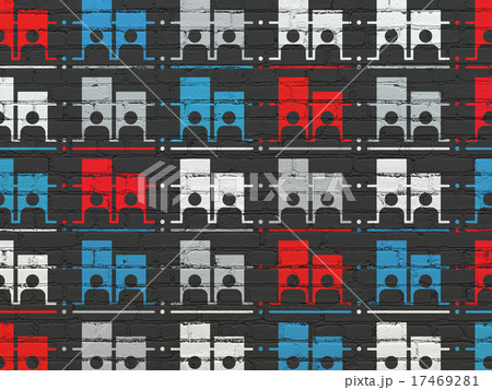 Politics concept: Election icons on wall Politics concept: Election icons on wall 17469281