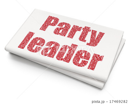 Politics concept: Party Leader on Blank Newspaper 17469282