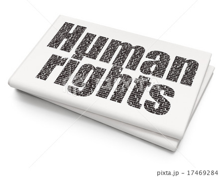 Political concept: Human Rights on Blank Newspaper Political concept: Human Rights on Blank Newspaper 17469284