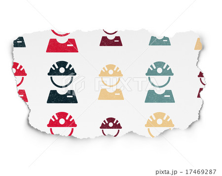 Industry concept: Factory Worker icons on Paper 17469287