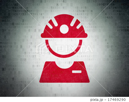 Manufacuring concept: Factory Worker on Digital Manufacuring concept: Factory Worker on Digital 17469290