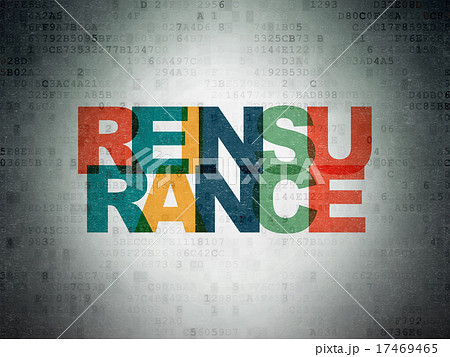 Insurance concept: Reinsurance on Digital Paper  17469465