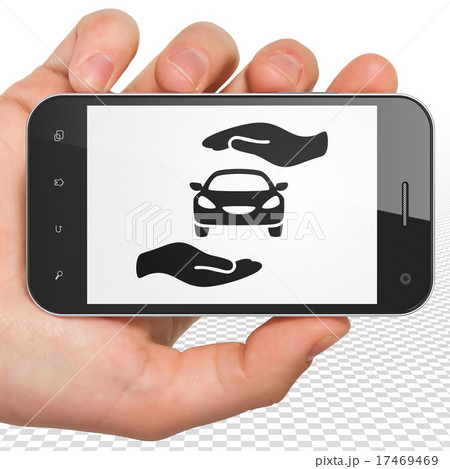 Insurance concept: Hand Holding Smartphone 17469469