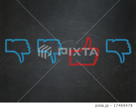 Social media concept: thumb up on School Board 17469478