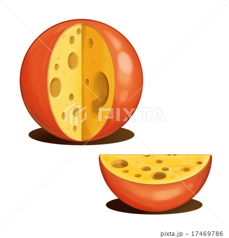 Cartoon Tasty cheese. 17469786