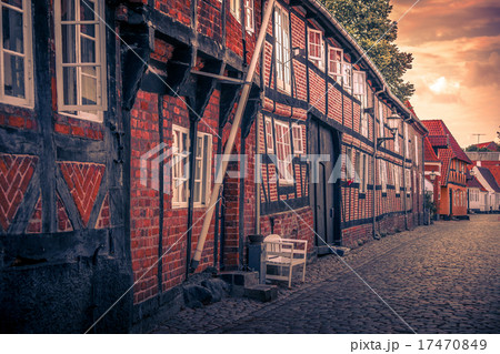 Old houses at a street Old houses at a street 17470849