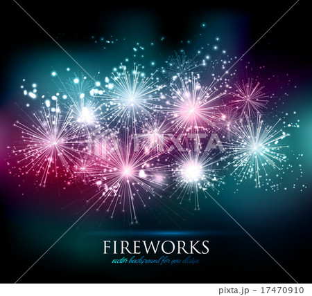 Vector Holiday Fireworks Background 17470910