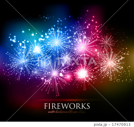 Vector Holiday Fireworks Background Vector Holiday Fireworks Background 17470913