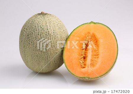 Organic Cantaloupe melon fruit isolated on white Organic Cantaloupe melon fruit isolated on white 17472020