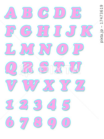 アルファベット　数字 17473619