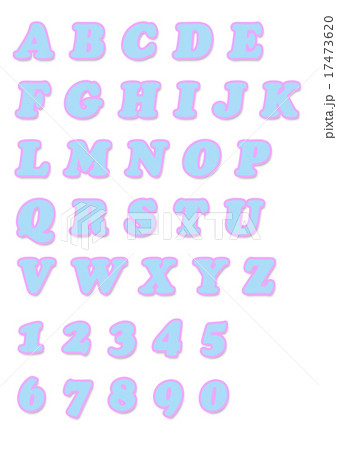 アルファベット　数字 17473620