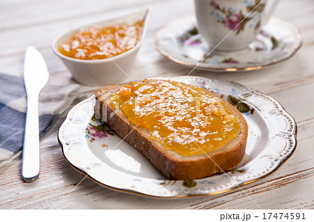 Slices of bread with jam 17474591