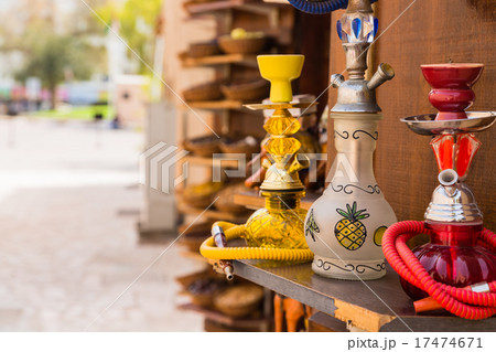 アラブ首長国連邦 UAE ドバイの街角にあったシーシャ（水タバコ）の