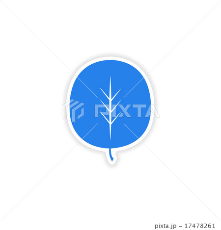 icon sticker realistic design on paper leaves 17478261